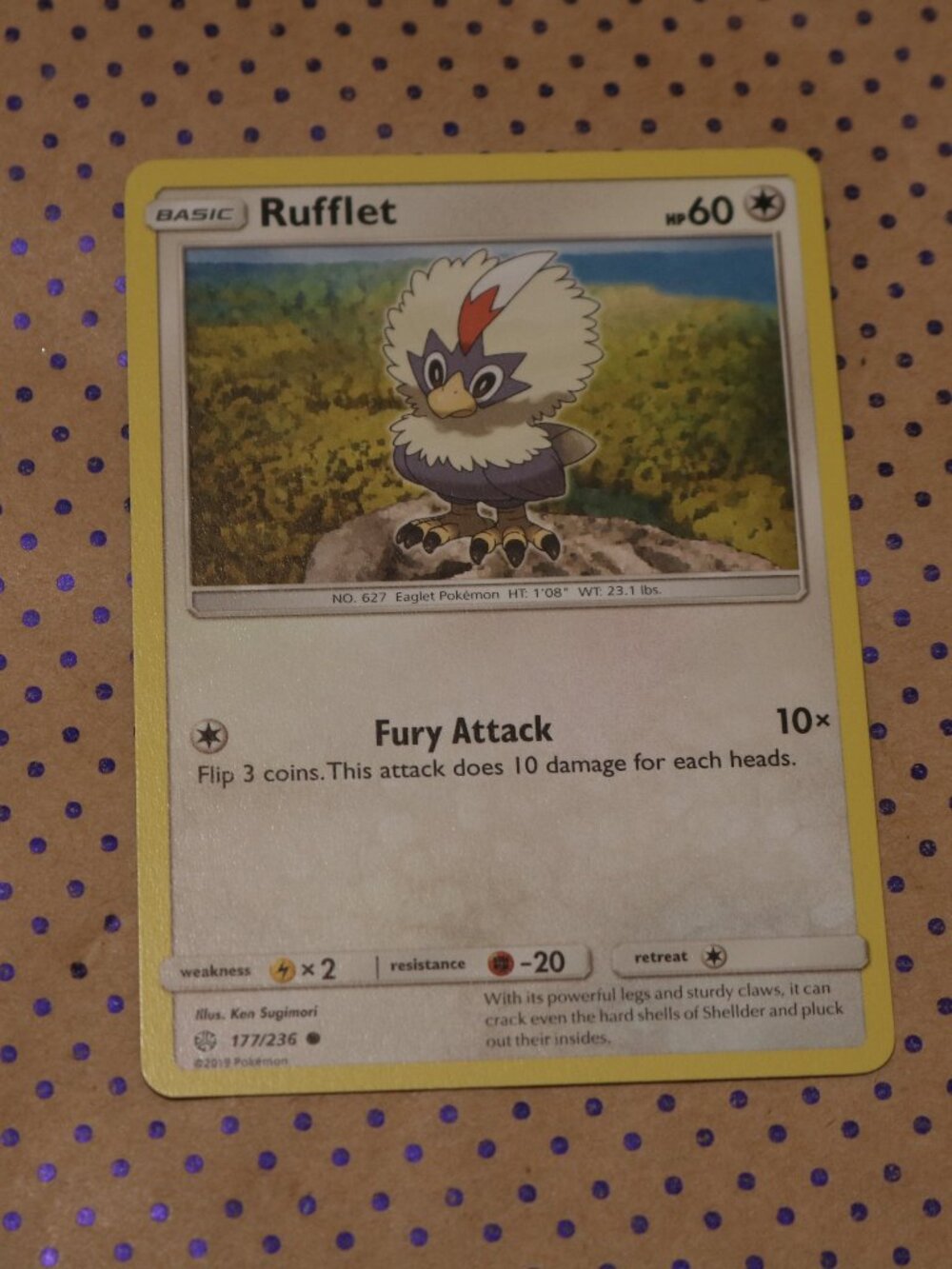 Rufflet 177/236 Pokemon Card (2019)